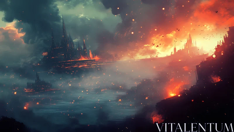 Apocalyptic Kingdoms Clash in Molten Skies.