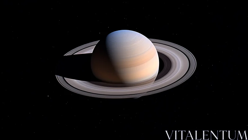 Saturn leans into starlit silence, draped in luminous rings