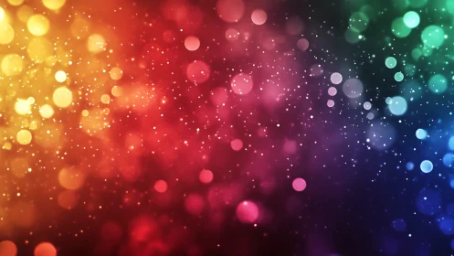 Bokeh spectrum field with radial light gradients in motion.