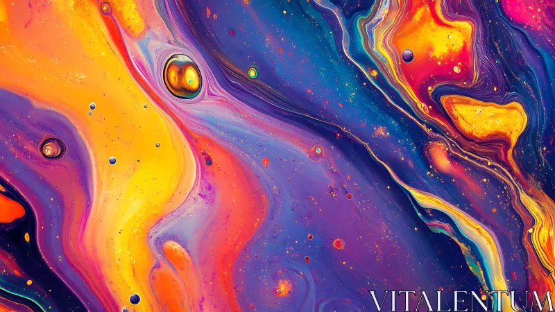 Luminous nebula fluid abstraction in vibrant chromatic layers.