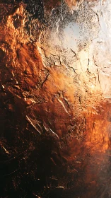 Textured metallic surface with warm orange highlights shown clearly.