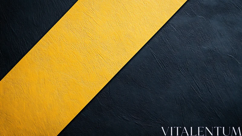 Diagonal yellow stripe on textured dark concrete background.
