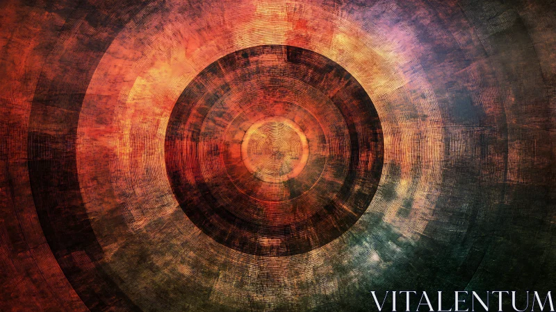 Concentric circular pattern shows layered textured radial rings