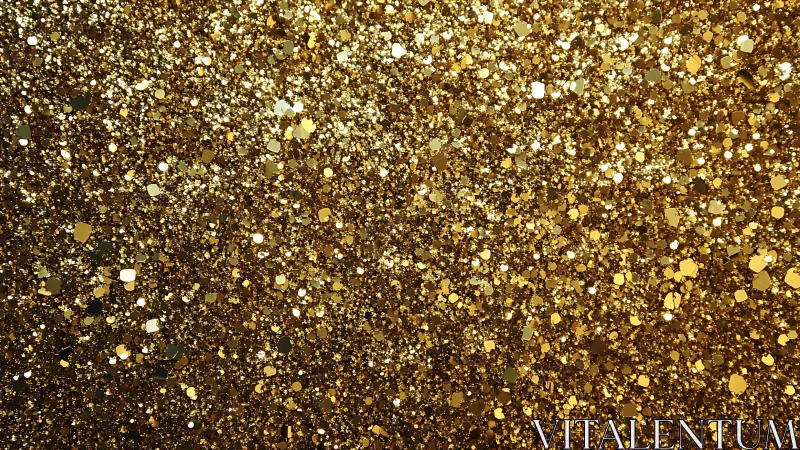 Golden glitter sparkles brightly in a warm festive shimmer