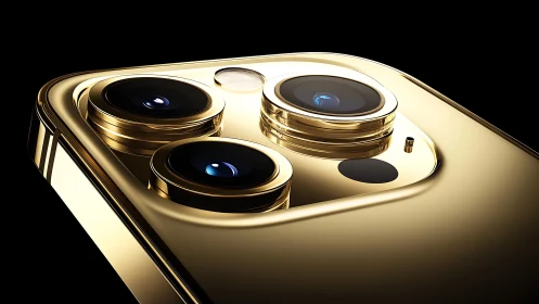 Gold-Plated Camera Module Array: Luxury Smartphone Photography System.