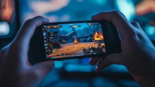 Mobile warrior locked in a pocket inferno of gameplay fire.