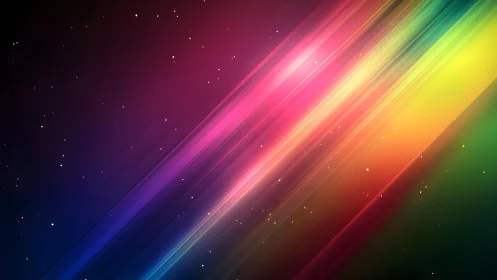 Vibrant diagonal light streaks on cosmic gradient digital background.