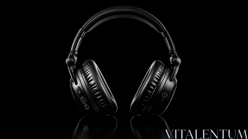 Professional Studio Headphones: Premium Over-Ear Audio Equipment Design.