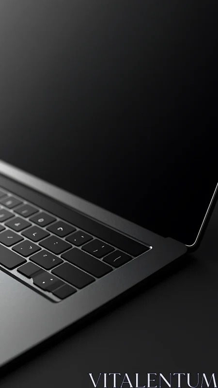 Sleek modern laptop rests ready for calm, focused work