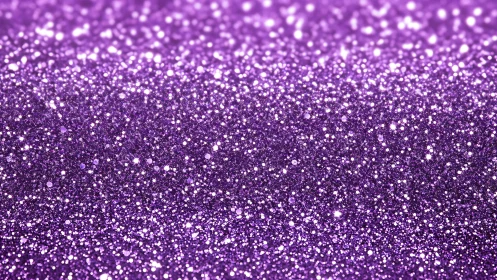 Macro bokeh of violet glitter particles with shallow depth