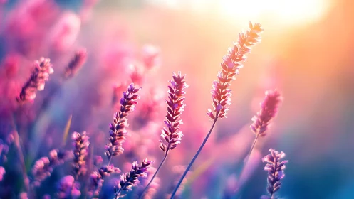 Soft-Focus Lupine Field Study: Chromatic Depth Gradient.