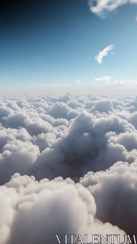 Volumetric cumuliform cloudscape rendered with soft global illumination