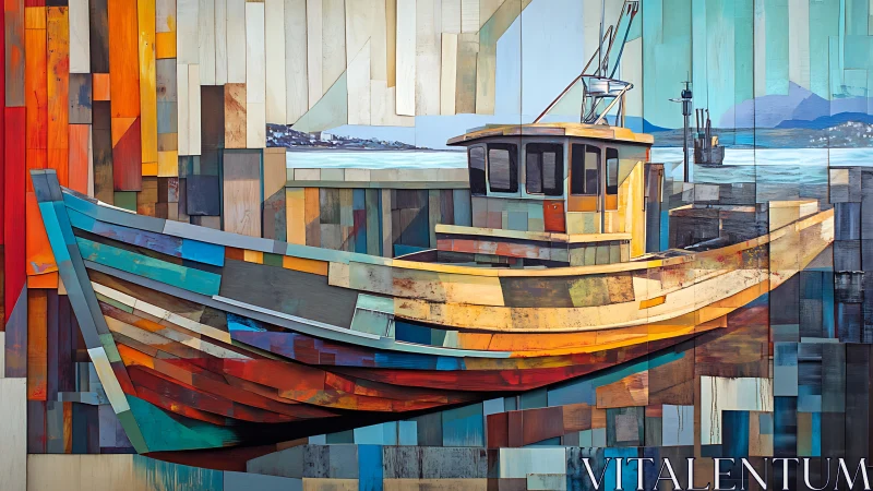 Harbor daydreams aboard a color-blocked wooden boat.