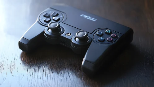 Dark Precision: PSP Gaming Controller in Glossy Midnight Black.
