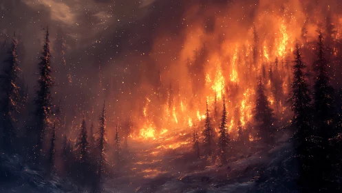 Coniferous Forest Wildfire: Intense Pyrolysis Event with Radiant Crown Fire Dynamics.