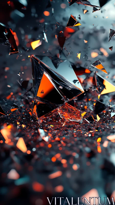 Shattered Ember Prism Rising from a Storm of Sparks.
