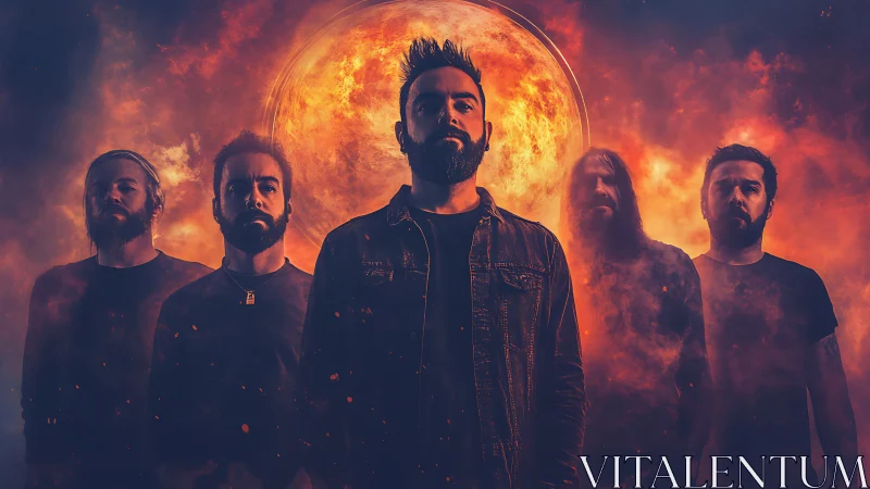 Solar storm bandstands under a furious burning moon.