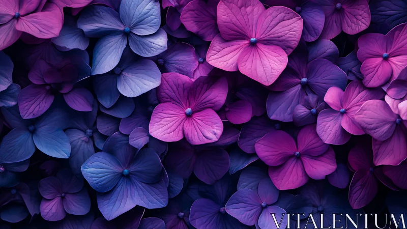 Hydrangea Flower Cluster Composition.