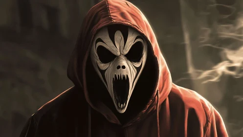 Hooded spectral figure rendered in dramatic digital chiaroscuro