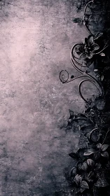 Nocturne vines curling over weathered twilight wall.