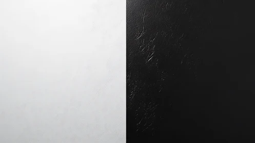 Divided monochrome canvas shows stark black and white contrast
