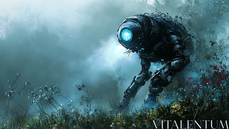 Autonomous bipedal reconnaissance robot scans foliage in dense fog