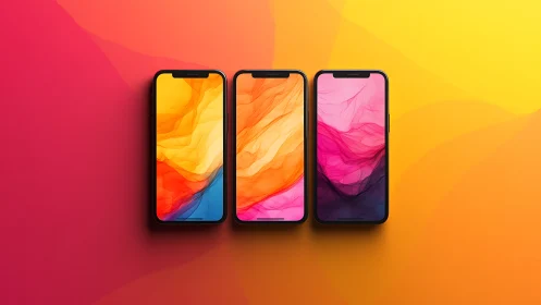 Tri-phone OLED alignment on gradient chromatic field.