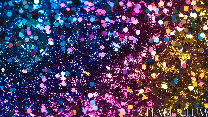Multicolor glitter hexagons forming dense sparkling field.