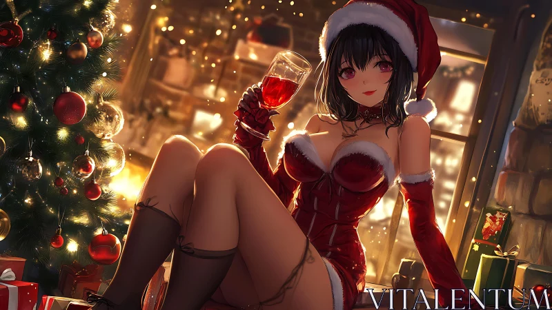 Cozy Christmas evening with a playful festive companion.