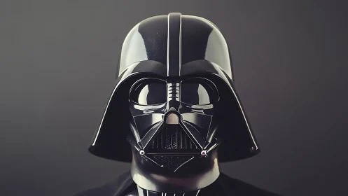 Midnight helmet studies its own polished, silent gravity