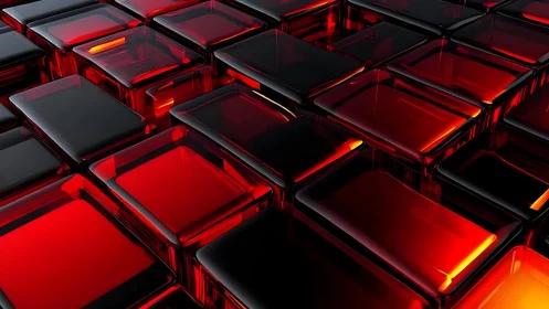 Molten midnight tiles pulse like a digital lava field