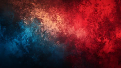 Textured red and blue abstract gradient digital background.