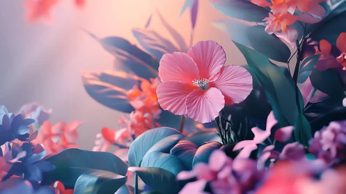 Soft-Focus Botanical Study: Luminous Pink Petals in Depth.