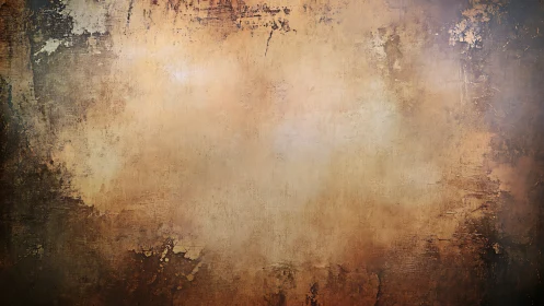 Textured ochre grunge wall with distressed vignette edges.