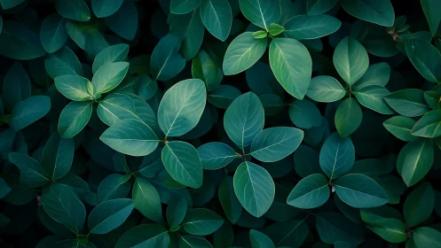 Dark green foliage pattern with soft directional lighting.