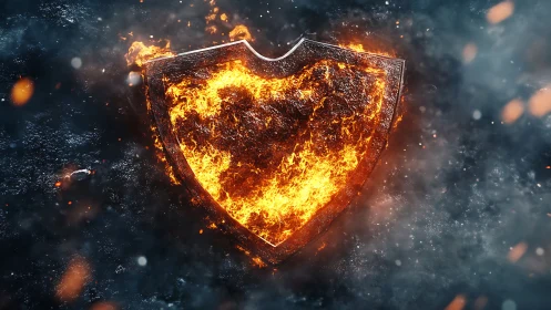 Fiery Shield Heart Ablaze with Intensity.