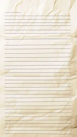Gentle lined paper inviting notes on crinkled cream sheet.