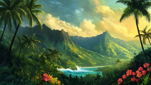 Emerald Valley: Paradise Cove Where Mountains Embrace Turquoise Dreams.