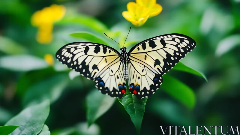 Macrophotographic analysis of swallowtail butterfly symmetry.