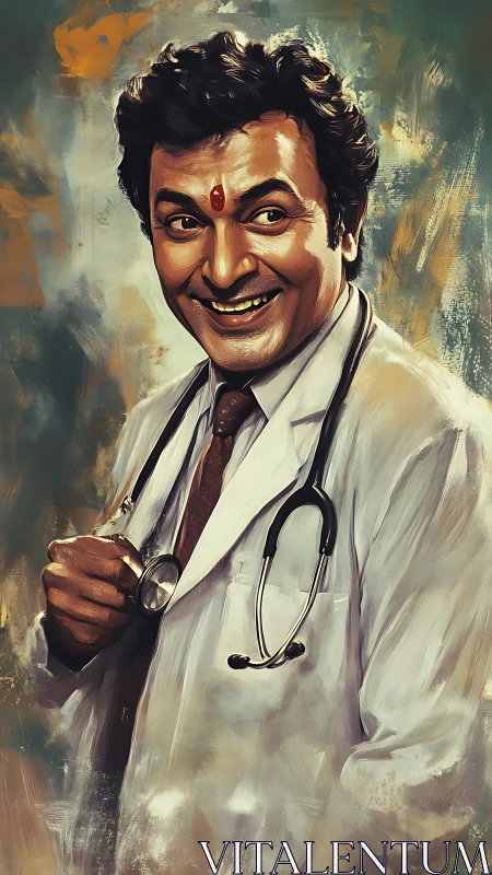 Warm-hearted doctor smiles brightly with reassuring charm