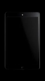 Black Tablet Device with Front Camera and Home Button.