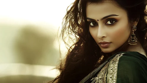 Side-lit portrait with shallow depth and warm tonal gradation