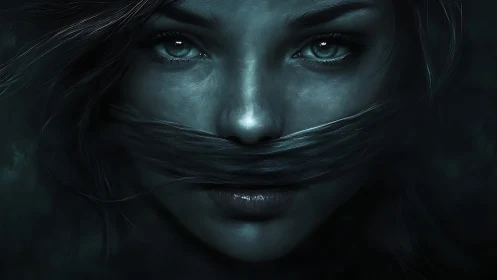 Silent storm eyes slice through the midnight-tinted gloom