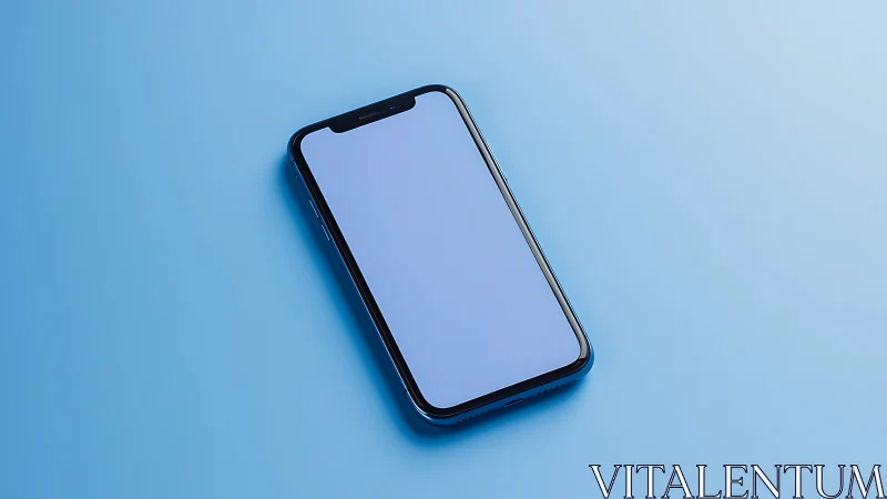 Notch-Equipped Smartphone with Minimalist Monochromatic Aesthetics.