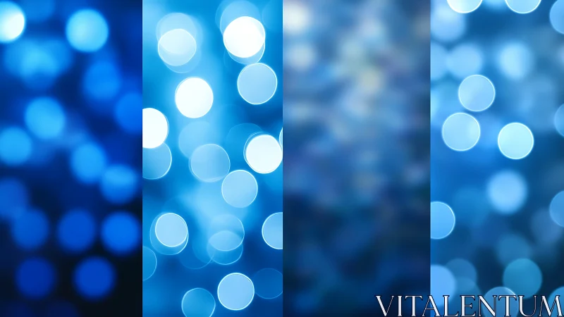 Four drifting bokeh galaxies quietly trade their midnight glow