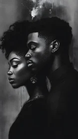 Two Souls in Monochrome: A Portrait of Intimate Connection and Strength