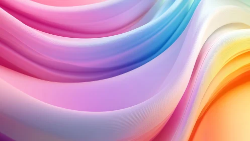 Prismatic gradient waves curve across luminous pastel field.