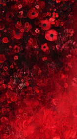 Cracked black stone wall with vivid molten red shards.