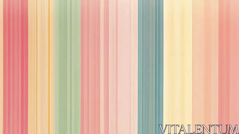Soft pastel vertical stripes create a soothing abstract wall.