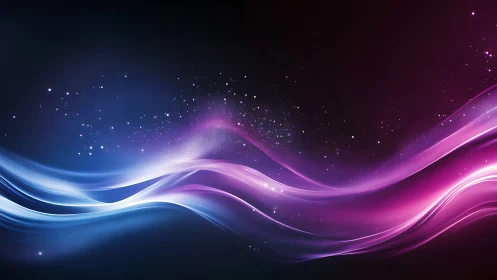 Starlit neon currents dance across a vast cosmic shoreline